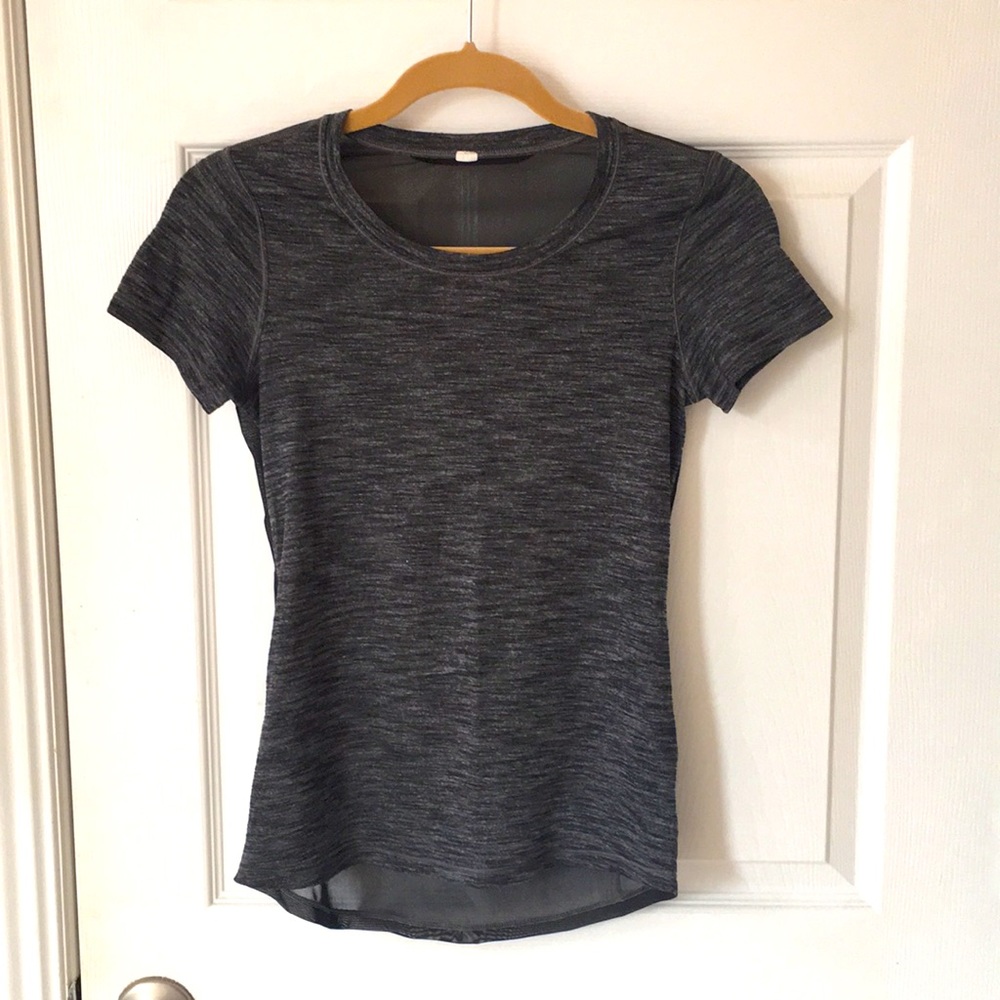 Lululemon Beat The Heat Short Sleeve Heathered Black / Black